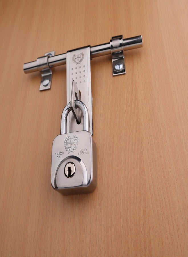 Harrison Padlocks/Square Padlock 52mm 12 Pin with 3 Computerised Keys CX-1000-0594 Pack of 1/ Mild Steel Material/Stainless Steel Finish/Padlocks, Locks, Locks for Main Door, Locks for Home - Image 2